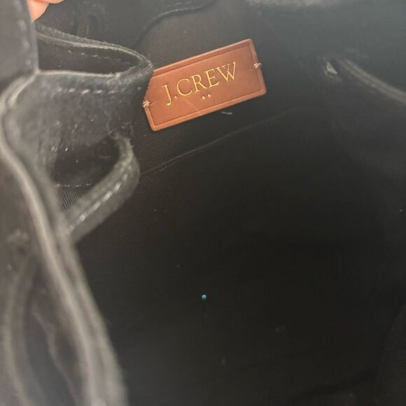 2 for 20 J.Crew black suede leather bucket bag - Picture 6 of 6